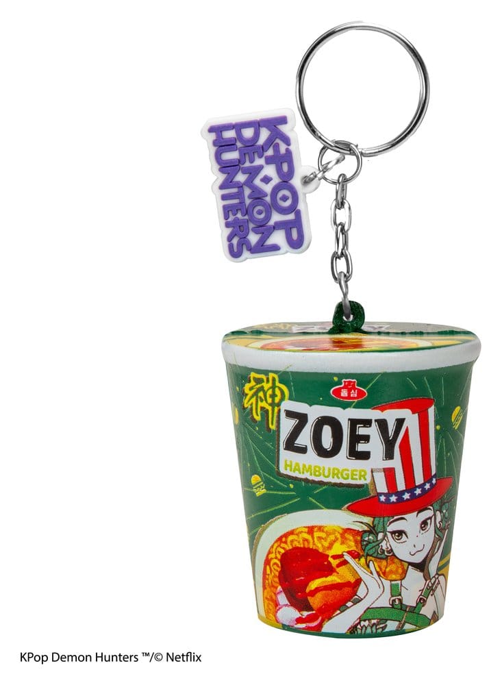 PRE ORDINE - KPop Demon Hunters Squishy Keychain Zoey Hamburger Noodles