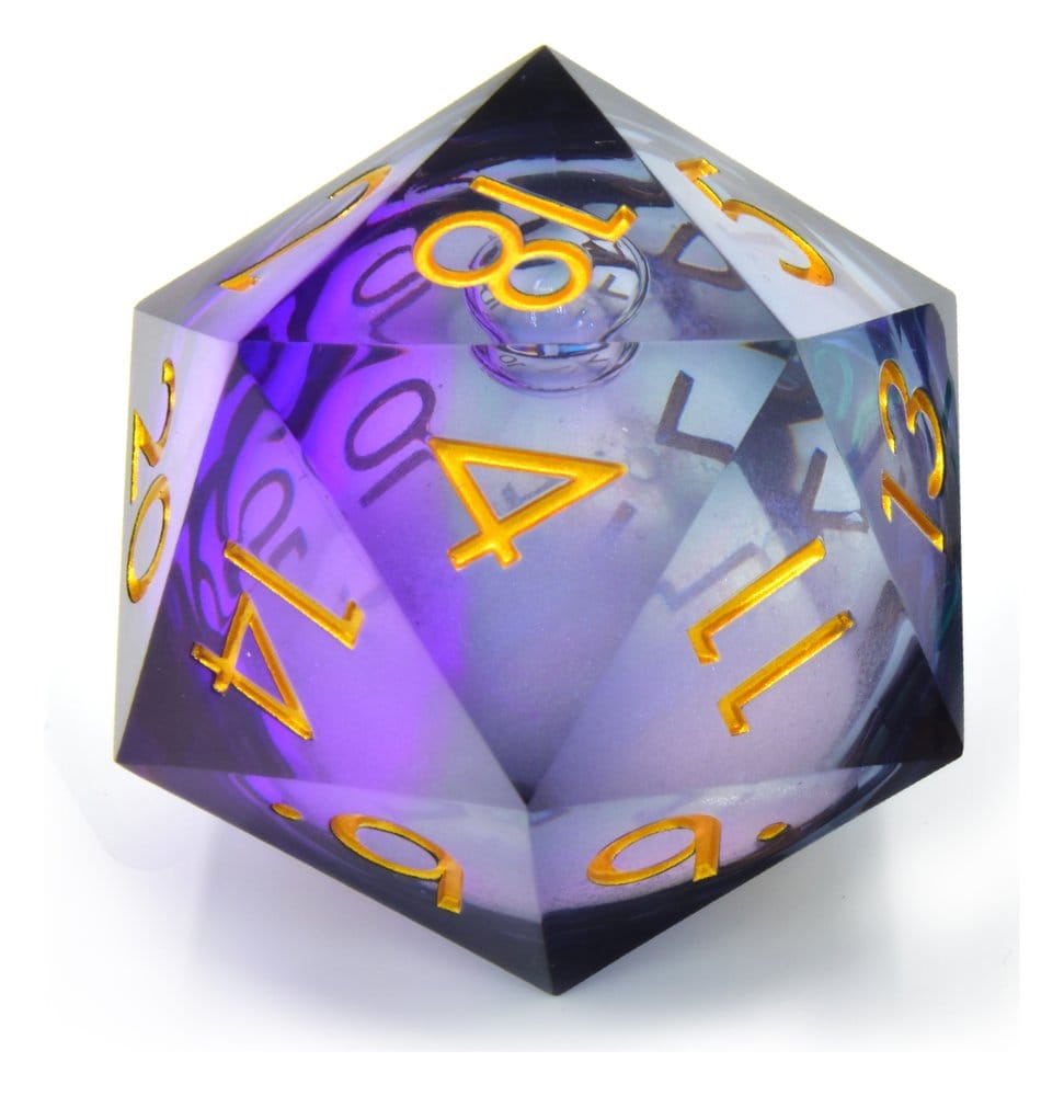 PRE ORDINE - CritStones Liquid Core Dice D20 Twilight Ether 5 cm