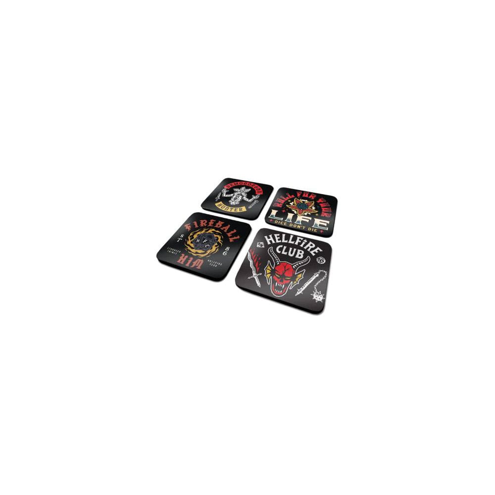 PRE ORDINE - Stranger Things 4 Coaster 4-Pack Hellfire Club