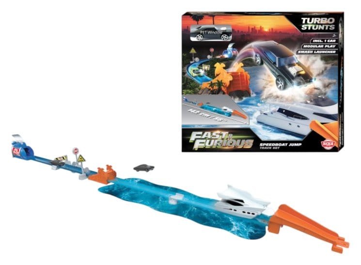 PRE ORDINE - Fast & Furious Playset Speedboat Jump 11 cm