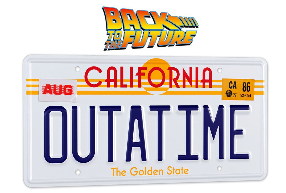 PRE ORDINE - Back To The Future Replica 1/1 ´Outatime´ DeLorean License Plate