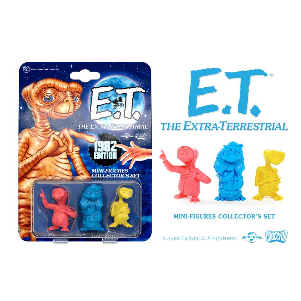PRE ORDINE - E.T. the Extra-Terrestrial Collector's Set Mini Figures 3-Pack 1982 Edition 5 cm
