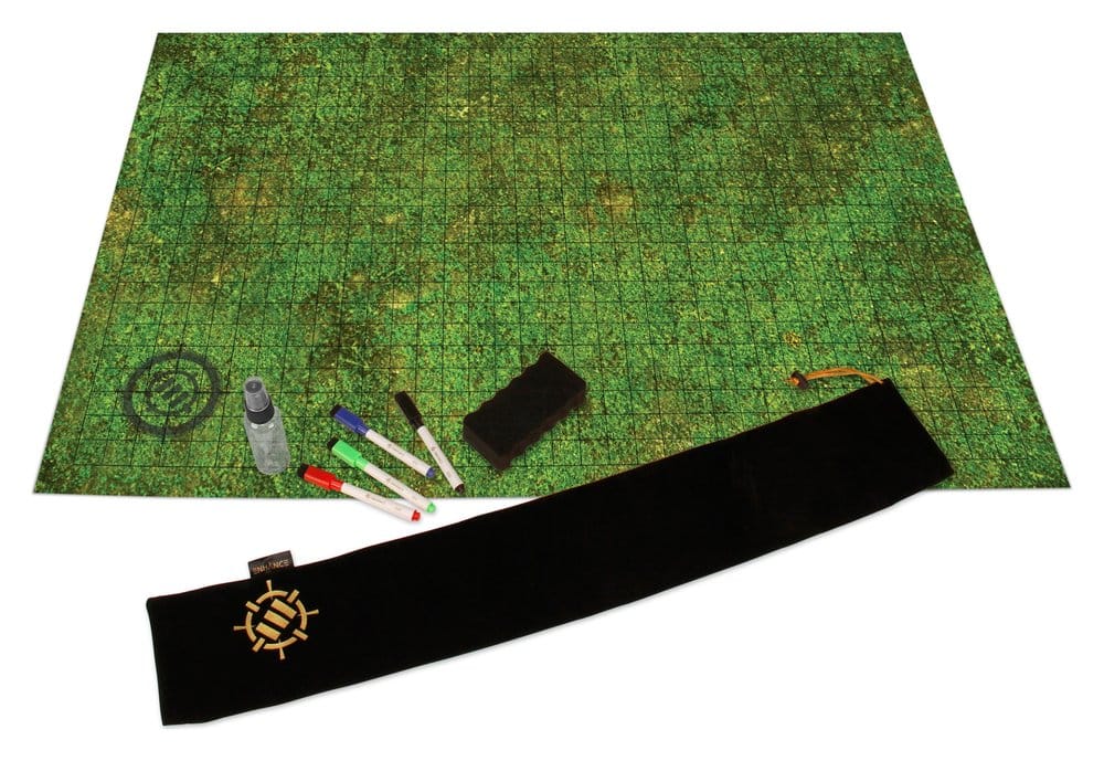 PRE ORDINE - Enhance Tabletop Grid Mat Campaign Kit DnD green