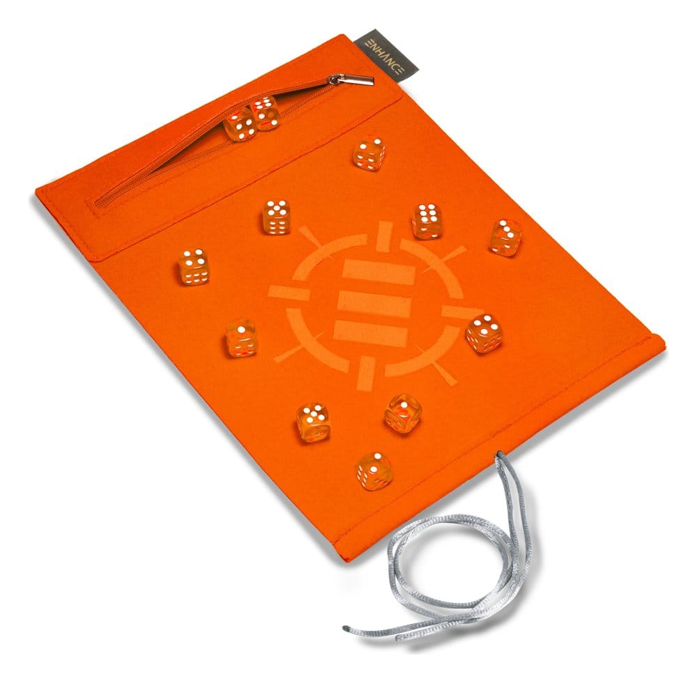 PRE ORDINE - Enhance Tabletop Accessories Roll on a Scroll Dice and Rolling Mat Orange