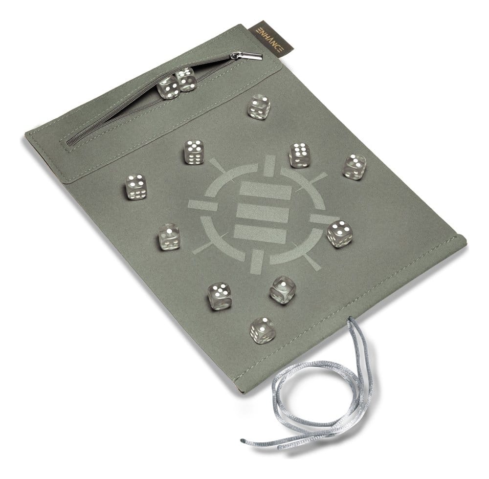 PRE ORDINE - Enhance Tabletop Accessories Roll on a Scroll Dice and Rolling Mat Silver