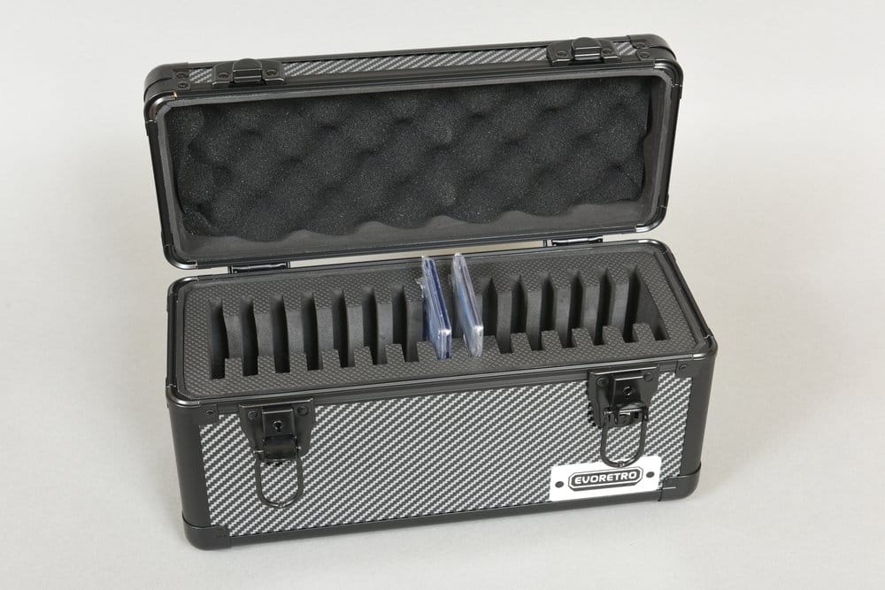PRE ORDINE - Evoretro Trading Card Storage Box for 15 Slabs Gray 33.9 x 13.4 cm