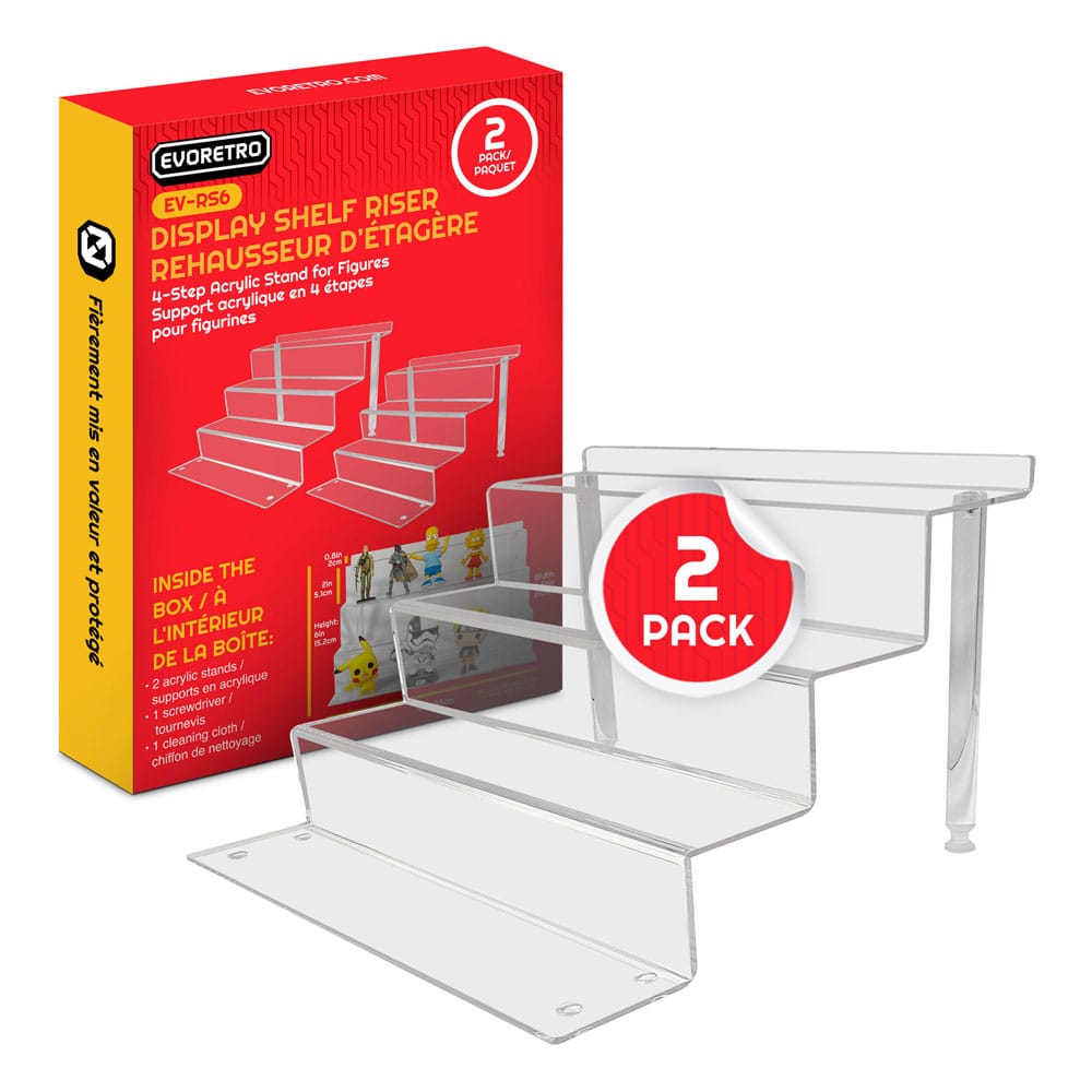 PRE ORDINE - Evoretro Acrylic Shelf Riser 2-Pack RS6