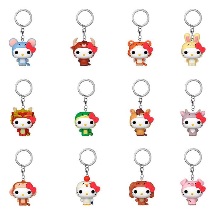 PRE ORDINE - Hello Kitty Mystery Pocket POP! Vinyl Keychains 4 cm Animals Blind Box Display (12)