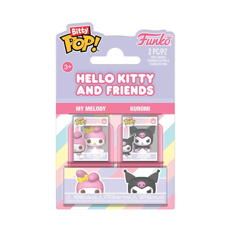 PRE ORDINE - Hello Kitty Bitty POP! Vinyl Figures 2-Pack My Melody&Kuromi 2 cm