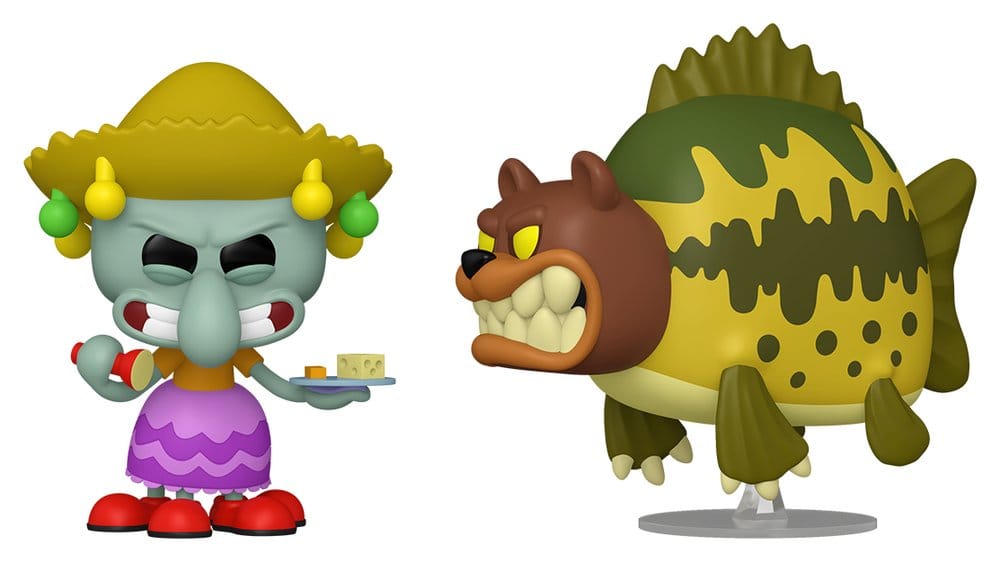 PRE ORDINE - SpongeBob SquarePants POP! Animation Vinyl Figure 2-Pack Squidward & Sea Bear 9 cm
