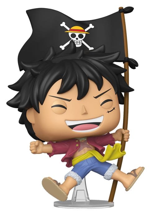One Piece POP! Vinyl Animation Figure Luffy w/Flag 9 cm