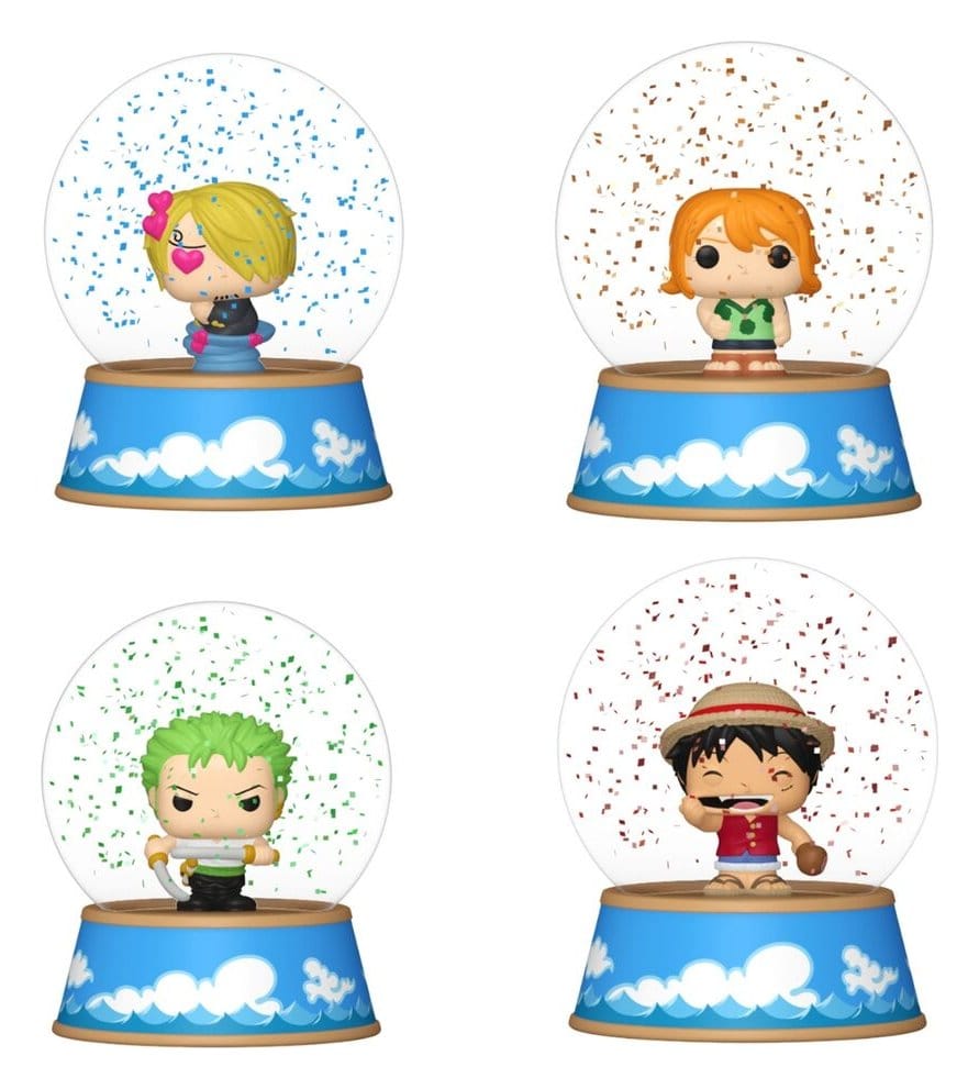PRE ORDINE - One Piece Mini Figures Glitter Globes PDQ 5 cm Display (12)
