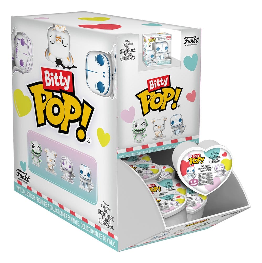 PRE ORDINE - Nightmare Before Christmas POP! Vinyl Figure Hearts Valentines PDQ Display (24) 2,5 cm