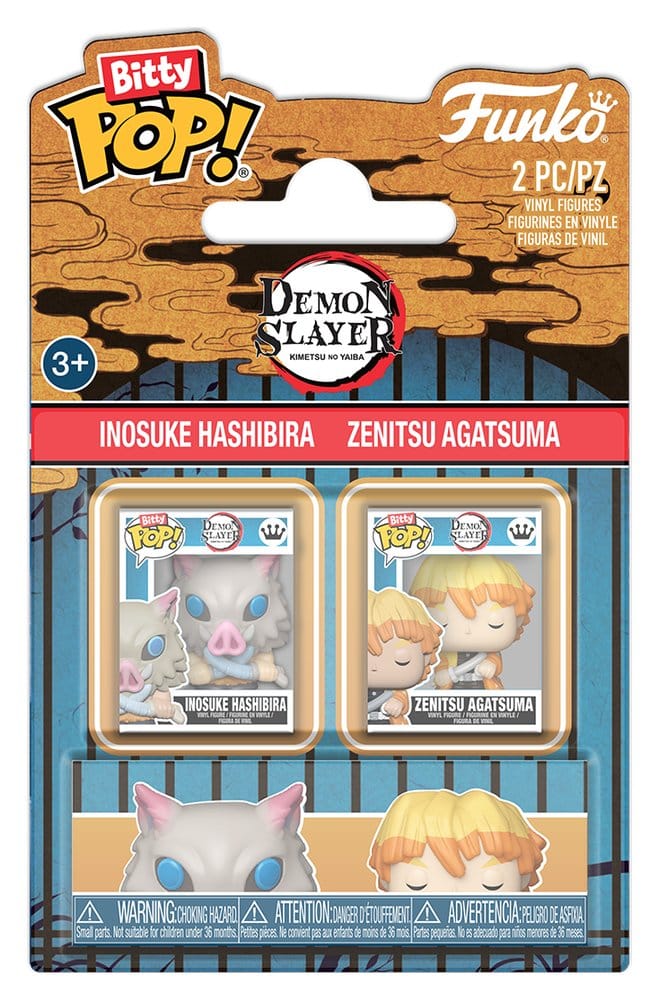 PRE ORDINE - Demon Slayer: Kimetsu no Yaiba Bitty POP! Vinyl Figures 2-Pack Inosuke & Zenitsu 2 cm