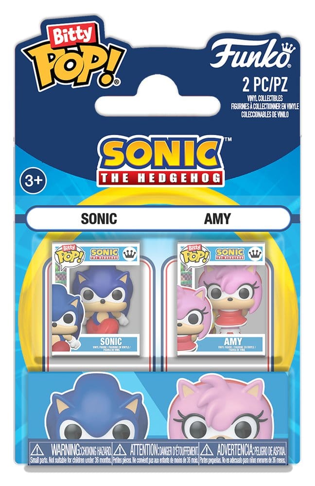 PRE ORDINE - Sonic the Hedgehog Bitty POP! Vinyl Figure 2-Pack Sonic & Amy Rose 2 cm