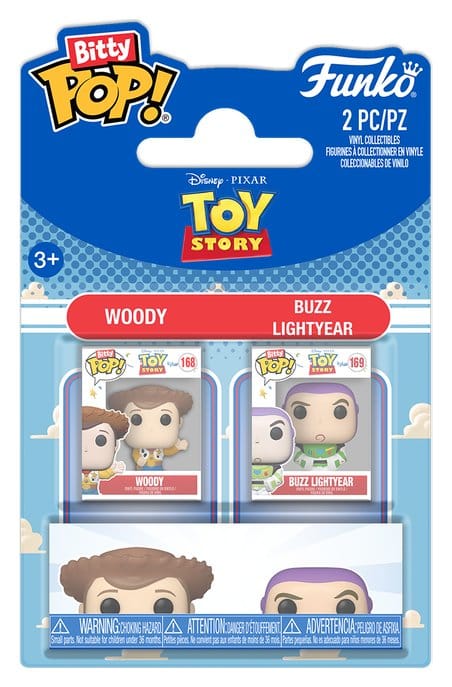 PRE ORDINE - Toy Story Bitty POP! Vinyl Figures 2-Pack Woody & Buzz Lightyear 2 cm