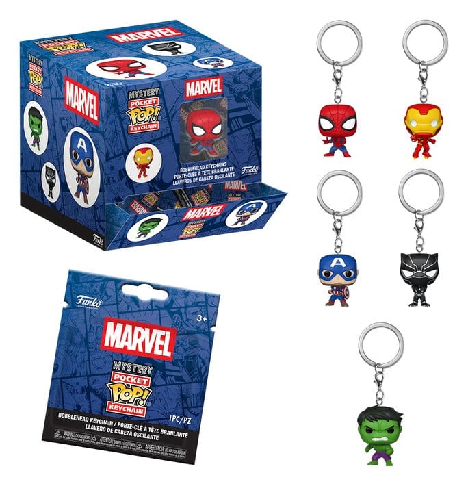 PRE ORDINE - Marvel Comics POP! Vinyl Keychains 4 cm Display (12)