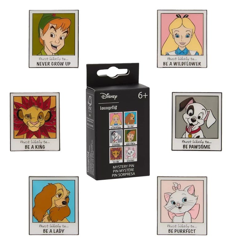 PRE ORDINE - Disney by Loungefly Enamel Pins Blind Box Classics Year Book Display (12)