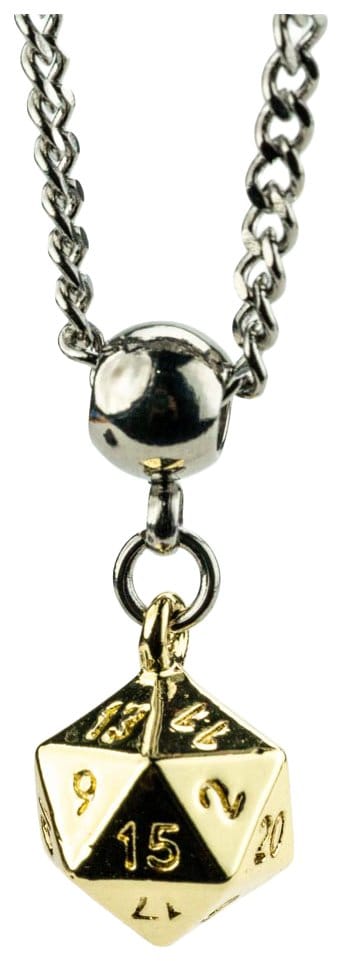 PRE ORDINE - Lair Wear Caged Dice Necklace D20 Gold Metal