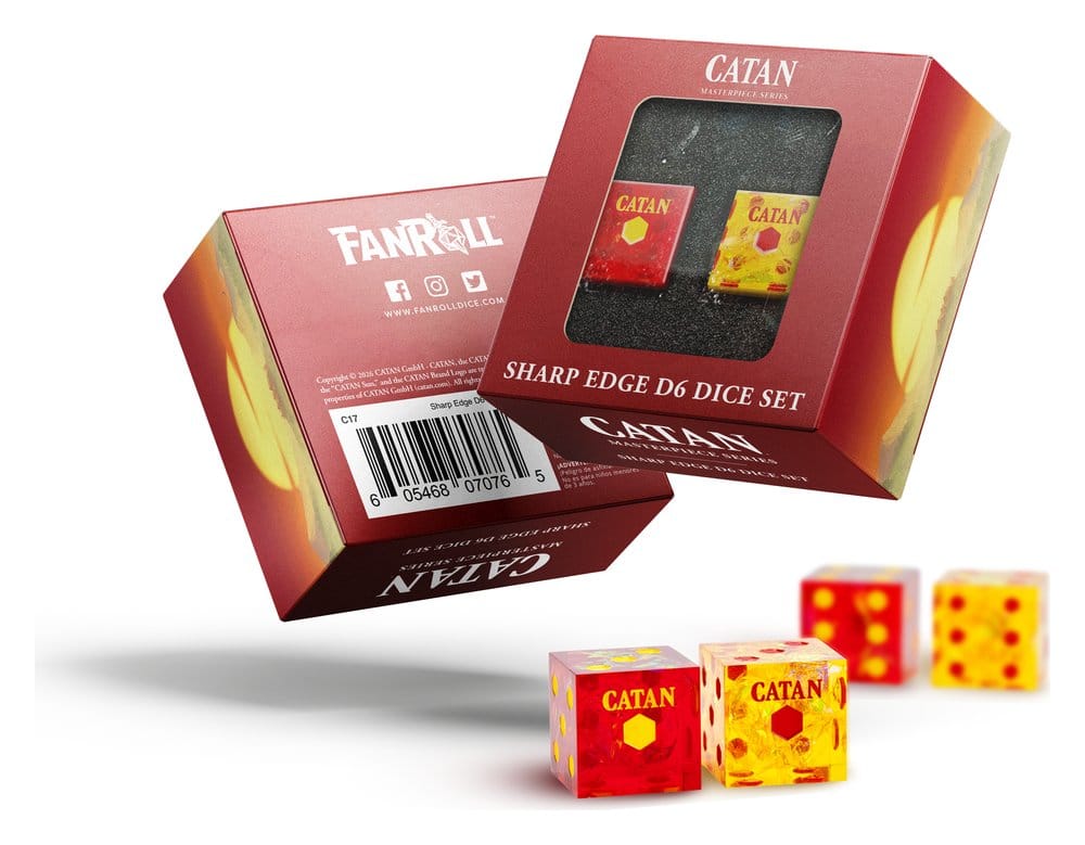 PRE ORDINE - Catan Dice Set D6 Sharp Edge Resin