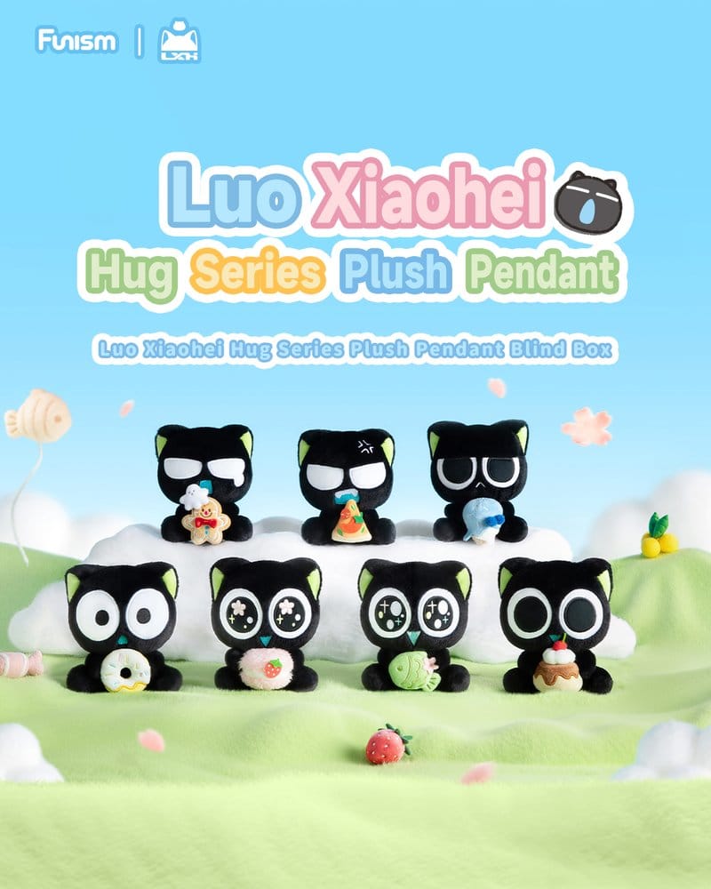 PRE ORDINE - Luo Xiaohei Hug Series Plush Keyring Blind Box Display (6)
