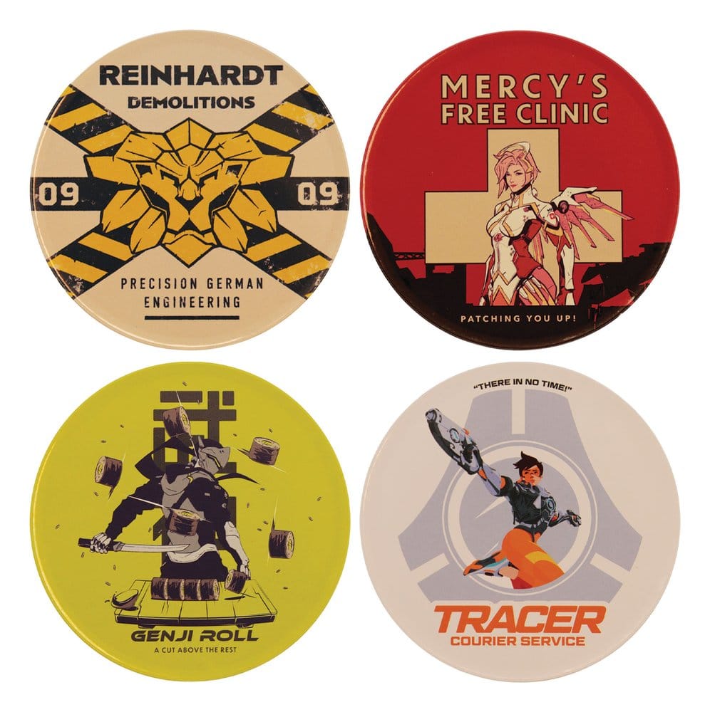 PRE ORDINE - Overwatch Coaster 4-Pack Printed Metal