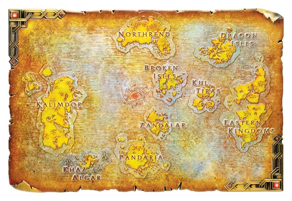 PRE ORDINE - World of Warcraft Replica Metal Map of Azeroth Limited Edition 12 x 18 cm
