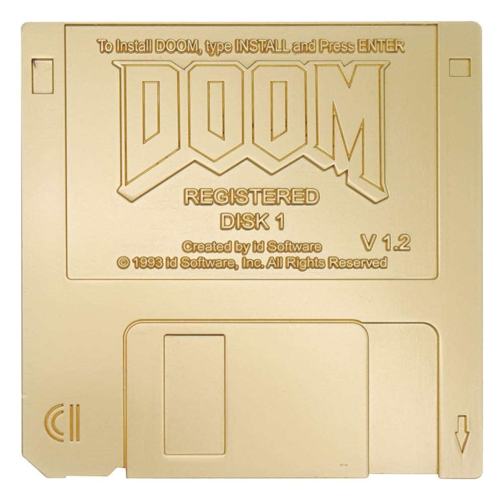 PRE ORDINE - Doom Replik Floppy Disk Gold Plated Limited Edition