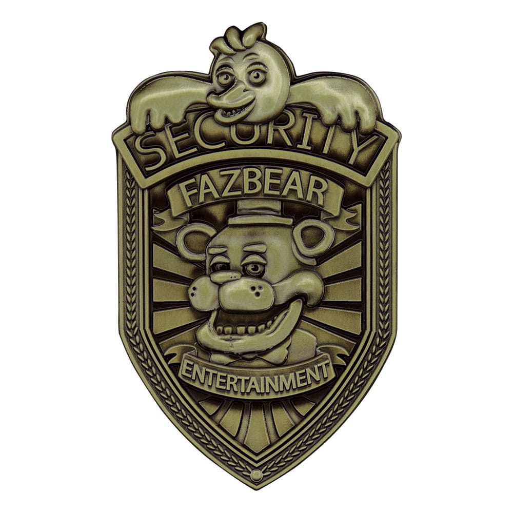 PRE ORDINE - Five Nights at Freddy´s Replica Security Badge Antique Brass Edition