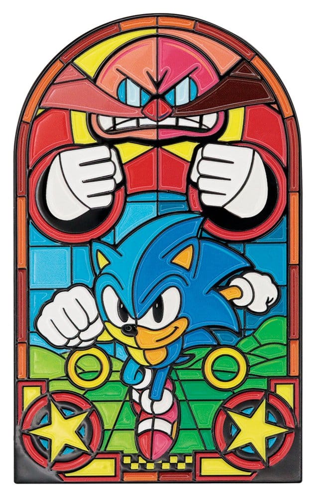PRE ORDINE - Sonic The Hedgehog Ingot Stained Glass Window Style 60 cm
