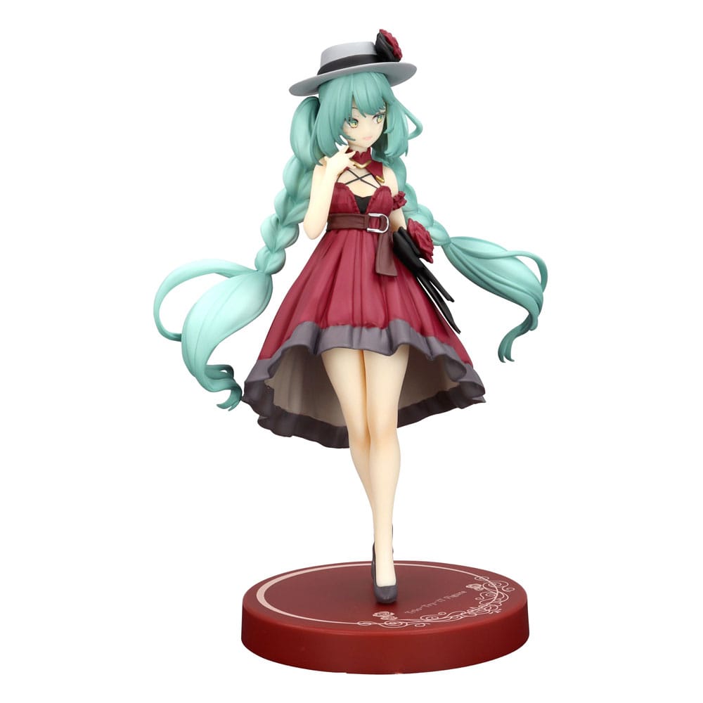 PRE ORDINE - Hatsune Miku Trio-Try-iT PVC Statue Hatsune Miku Outing Dress Red Color Ver. 19 cm
