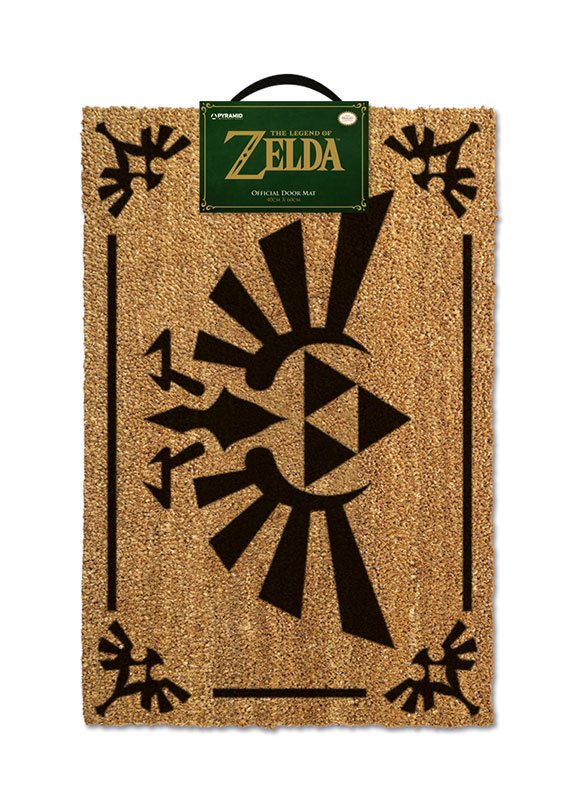 PRE ORDINE - The Legend of Zelda Doormat (Triforce Black) 60 x 40 cm