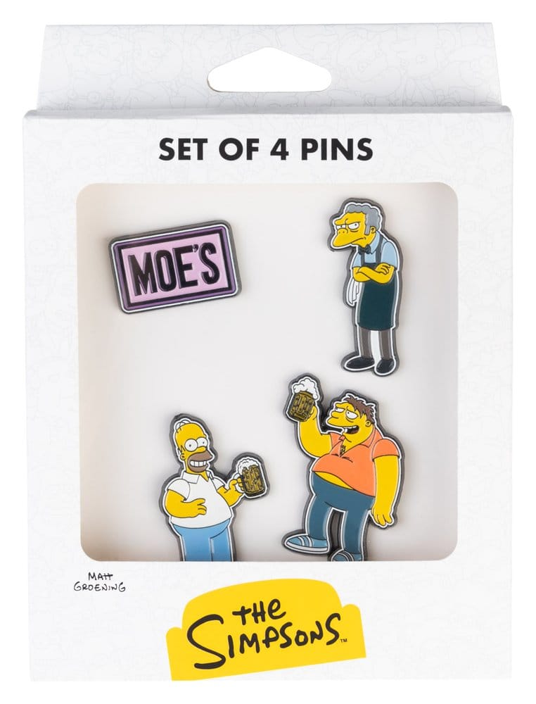PRE ORDINE - The Simpsons Pin Badges Set of 4 Moe's Tavern