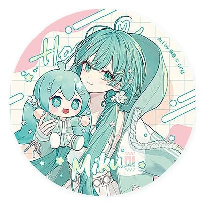 PRE ORDINE - Character Vocal Series 01: Hatsune Miku Miku Hug Series Pinback Button: Flower Ver. 8 cm Umkarton (10)
