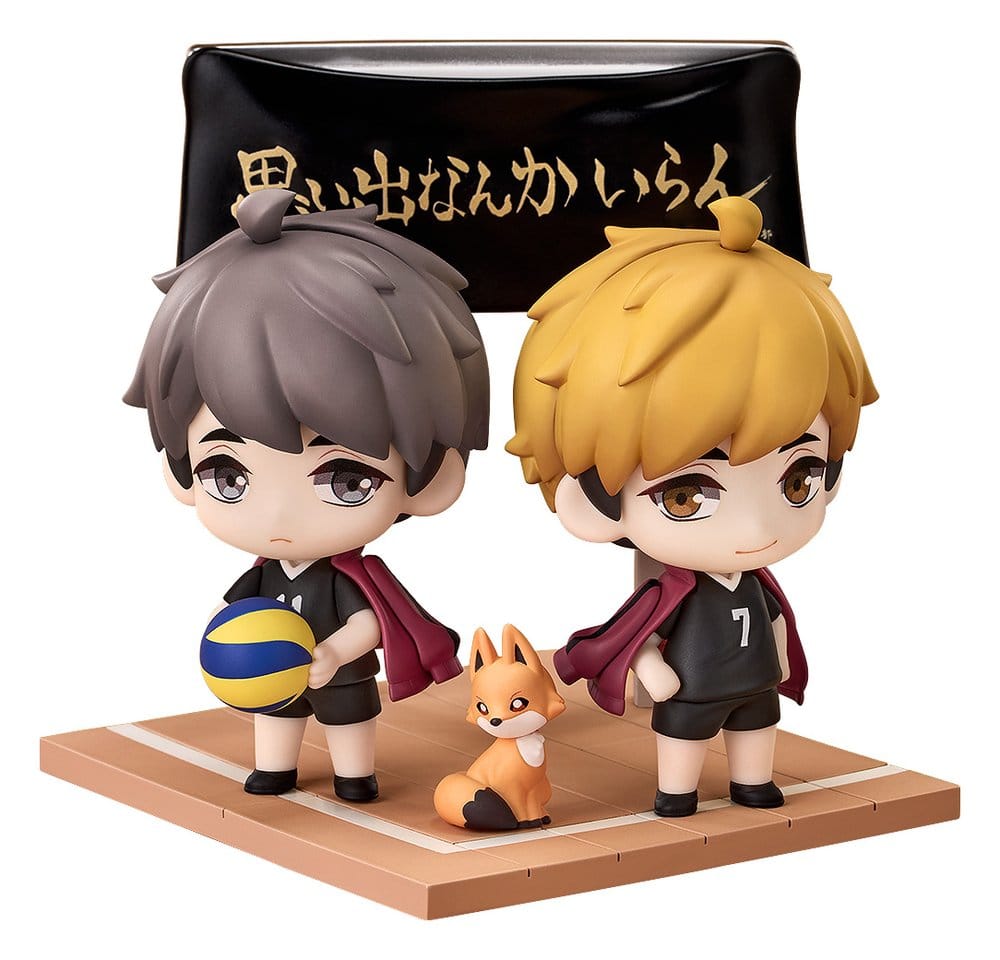 PRE ORDINE - Haikyu!! Qset+ Mini Figures 2-Pack Atsumu Miya & Osamu Miya 8 cm