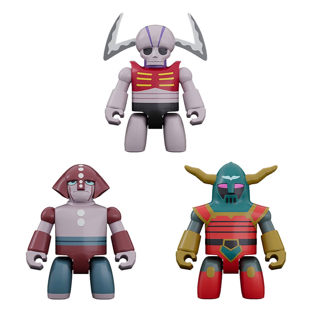 PRE ORDINE - Mazinger Z Brickroid Action Figure Mechanical Beasts Set 1 5 cm
