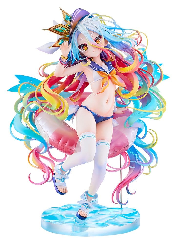 PRE ORDINE - No Game No Life Statue 1/7 Shiro: Sailor-Style Swimsuit Ver. 24 cm