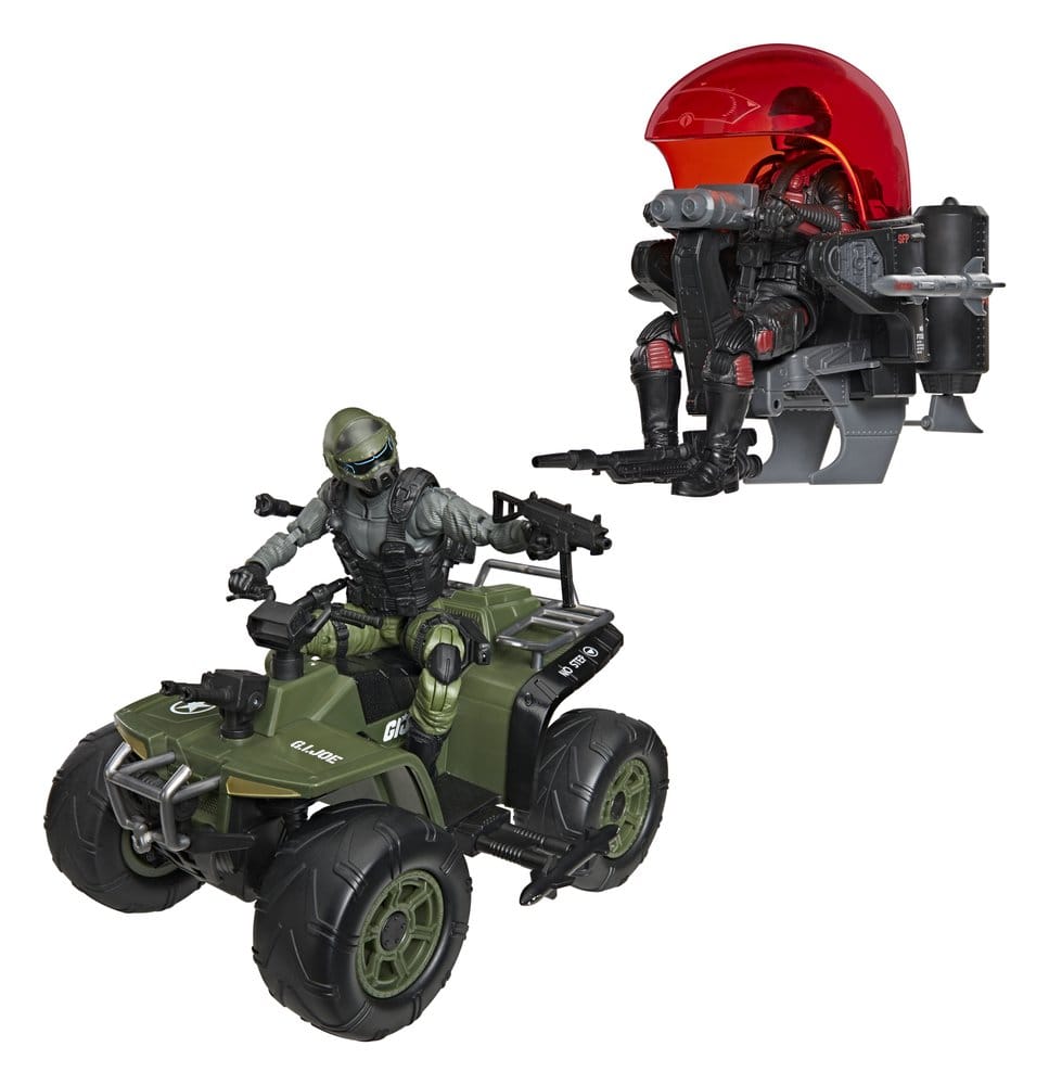 PRE ORDINE - G.I. Joe Classified Series Action Figure & Vehicle Set Snake Eyes & Varmint ATV vs. Stealth Viper & Cobra Stealth Flight Pod (Trubble Bubble) 15 cm