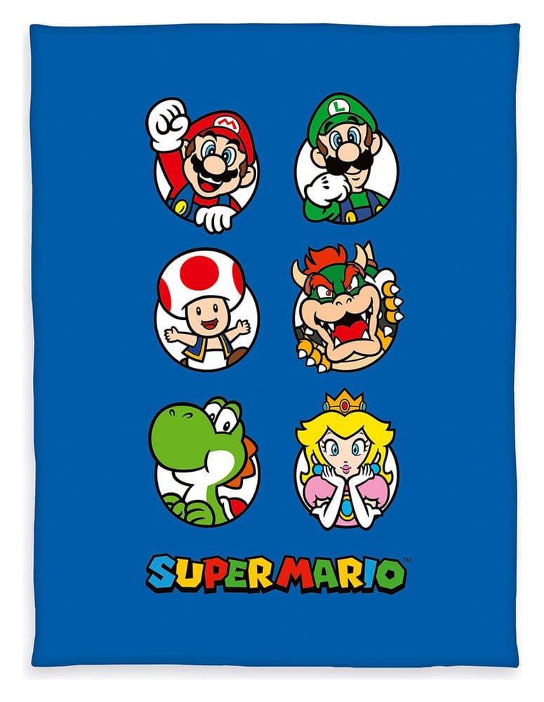 PRE ORDINE - Super Mario Fleece Blanket blue 150 x 290 cm