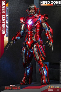 HOT TOYS - 1/6 Marvel Iron Man 3 Silver Centurion Armor Suit Up Version MMS618 D43