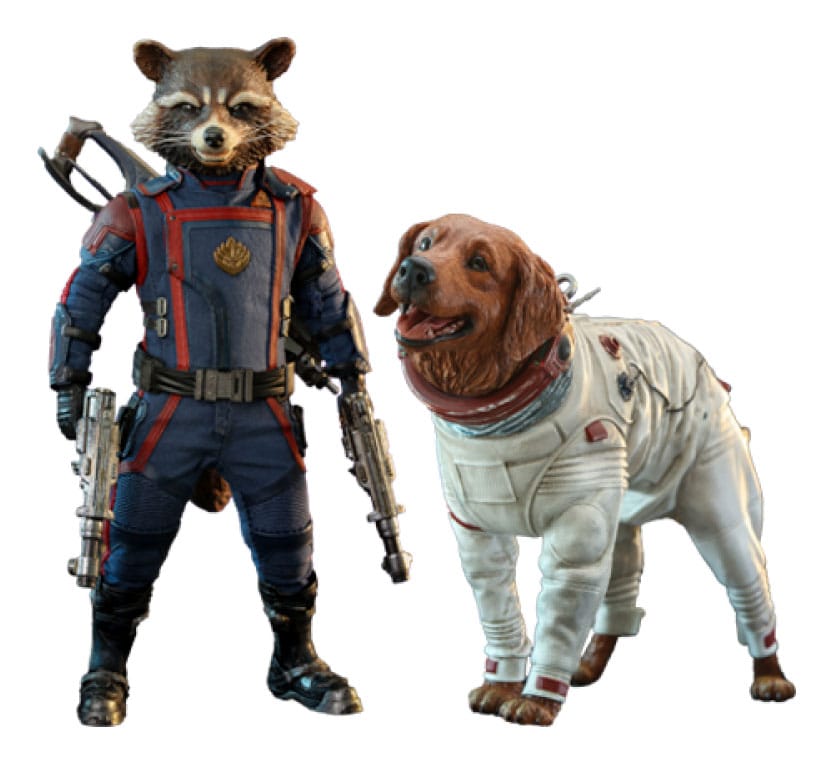 PRE ORDINE - Guardians of the Galaxy Vol. 3 Movie Masterpiece Action Figuren 1/6 Rocket & Cosmo 16 cm