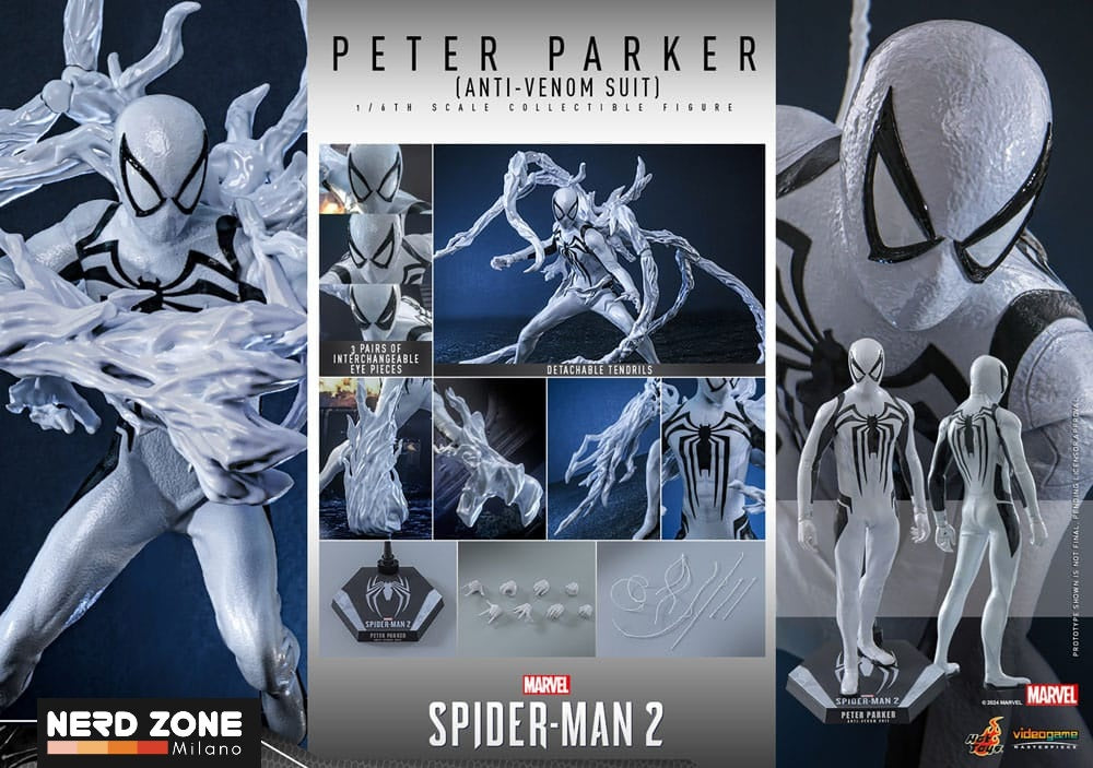HOT TOYS - Spider-Man 2 Video Game Masterpiece 1/6 Peter Parker (Anti-Venom Suit) 30 cm VGM69