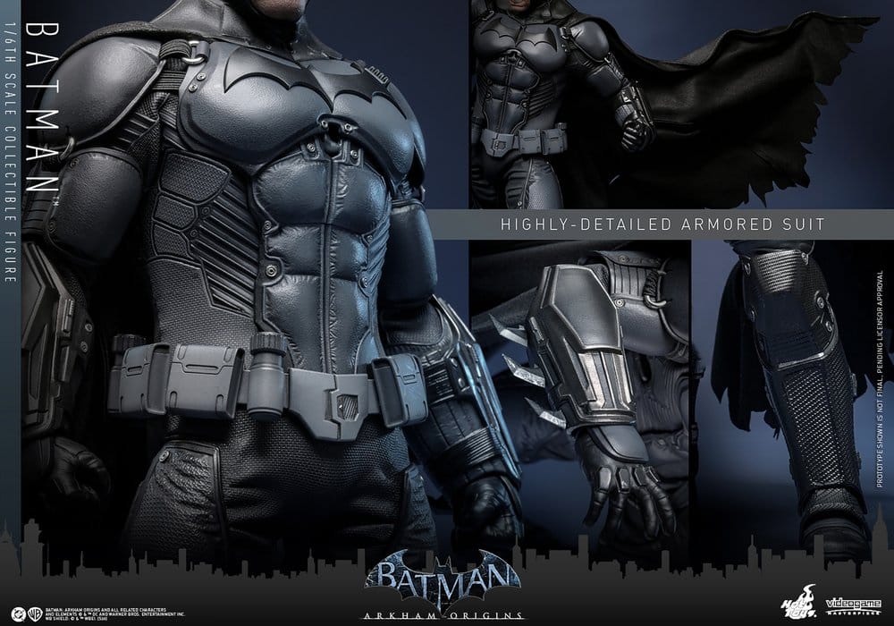 PRE ORDINE - HOT TOYS - Batman Arkham Origins Videogame Masterpiece Action Figure 1/6 Batman 33 cm