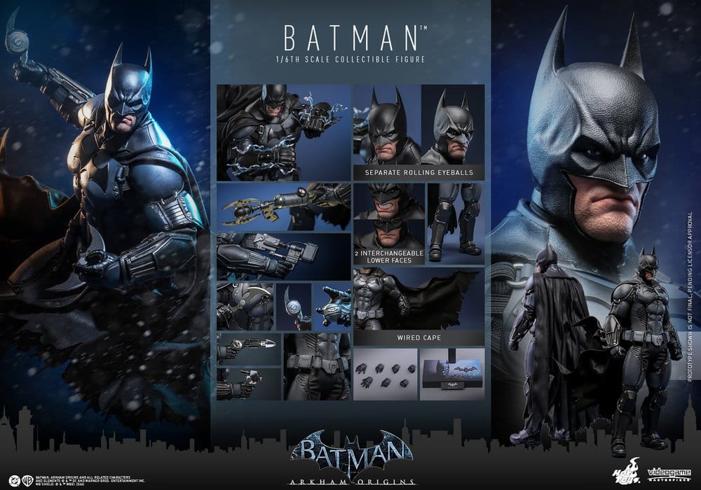 PRE ORDINE - HOT TOYS - Batman Arkham Origins Videogame Masterpiece Action Figure 1/6 Batman 33 cm
