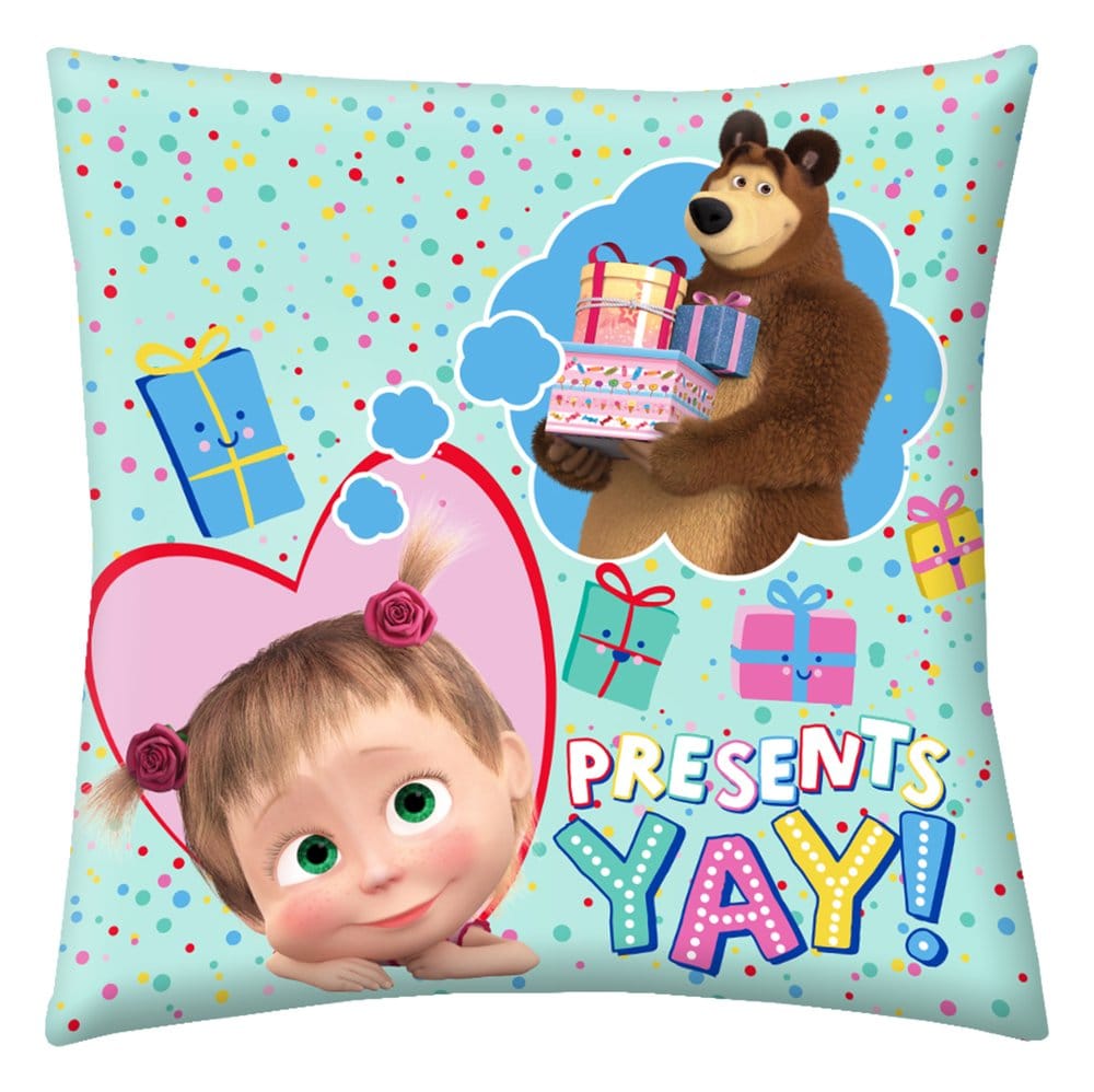 PRE ORDINE - Masha and the Bear Pillow Presents Yay! 40 x 40 cm