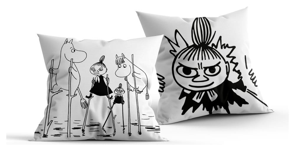 PRE ORDINE - Moomin Pillow black & white 40 x 40 cm