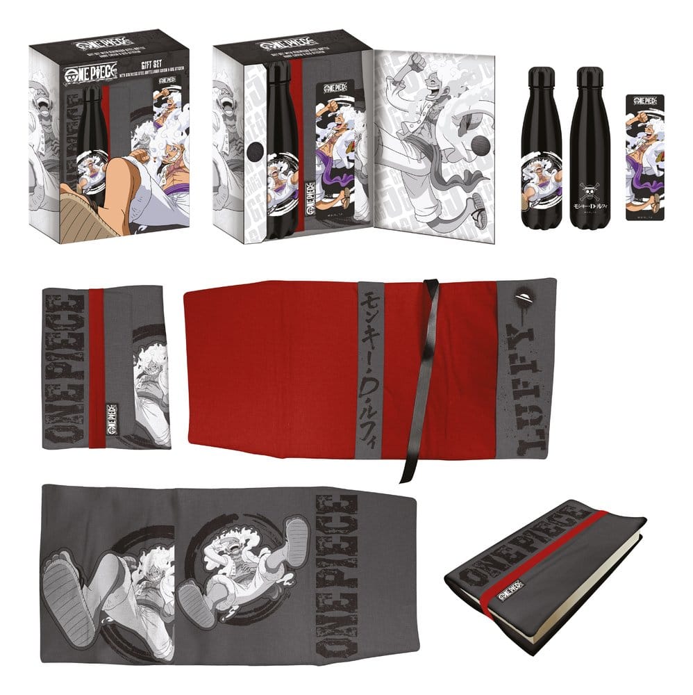 PRE ORDINE - One Piece Steel Bottle, Sticker, Book Cover Gift Set Luffy