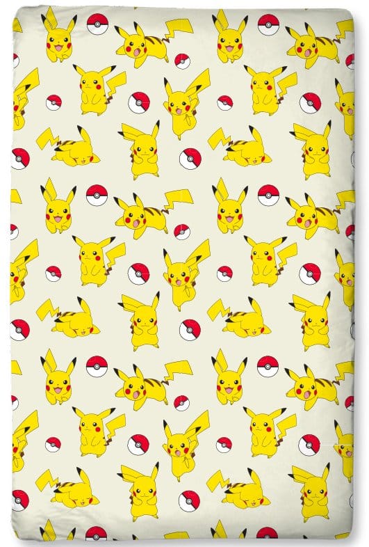 PRE ORDINE - Pokémon Fitted Sheet Pikachu 90 x 200 x 25 cm