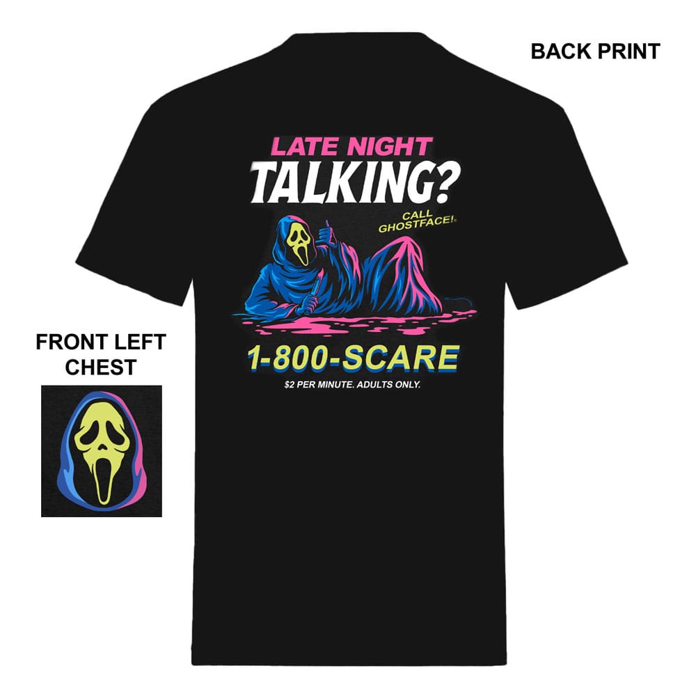 PRE ORDINE - Scream T-Shirt Ghost Face Late Night Talking  Size S
