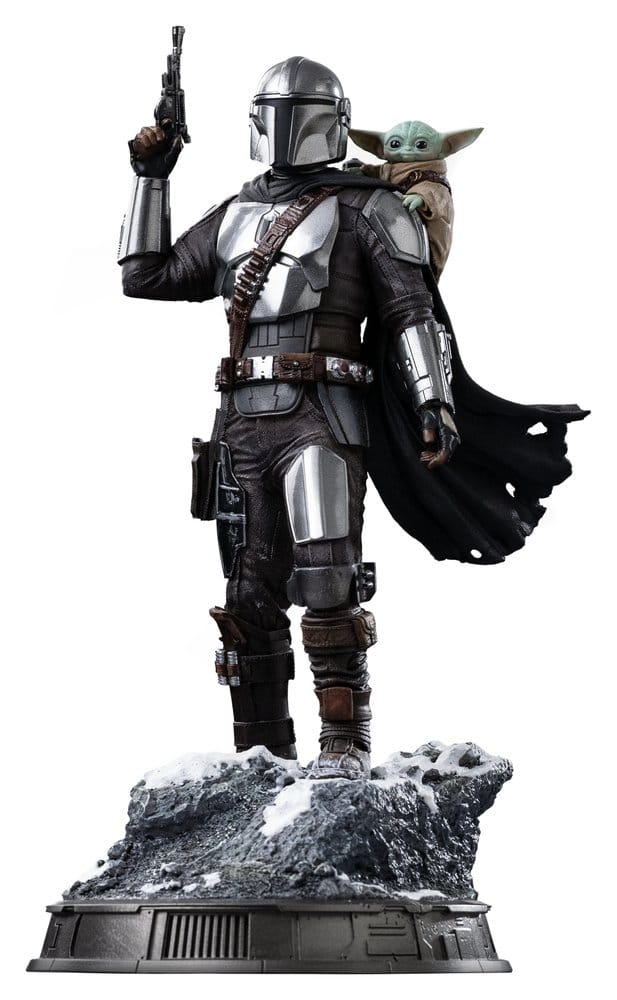 PRE ORDINE - The Mandalorian & Grogu Art Scale Statue 1/10 The Mandalorian and Grogu 25 cm